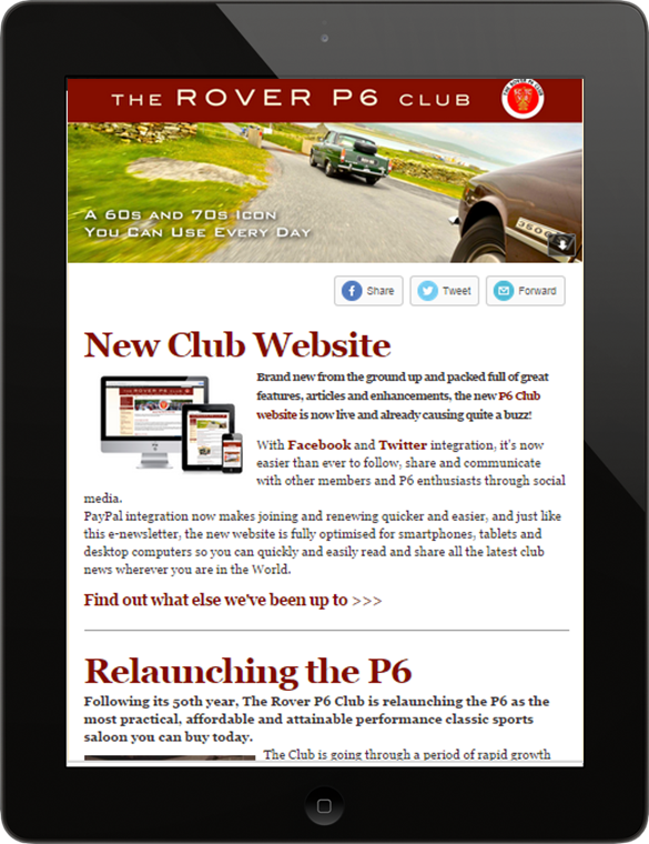 Rover P6 Club eNewsletter